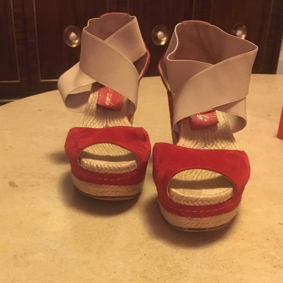 Paloma Barcelo red suede espadrilles shoes - Picture 2 of 6